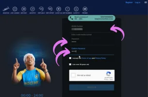 Provide Your Phone Number and Come up with a Password